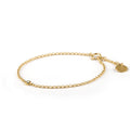 March Aquamarine Birthstone Chain Link Bracelet