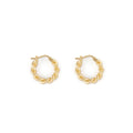 Twisted Chubby Rope Hoop Earrings