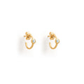 March Aquamarine Birthstone Astrea Hoop Earrings
